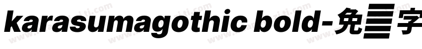 karasumagothic bold字体转换